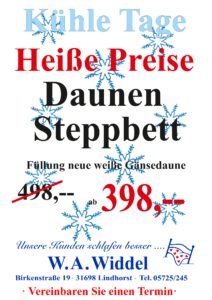 Neues Daunenbett - W.A. Widdel - 31698 Lindhorst